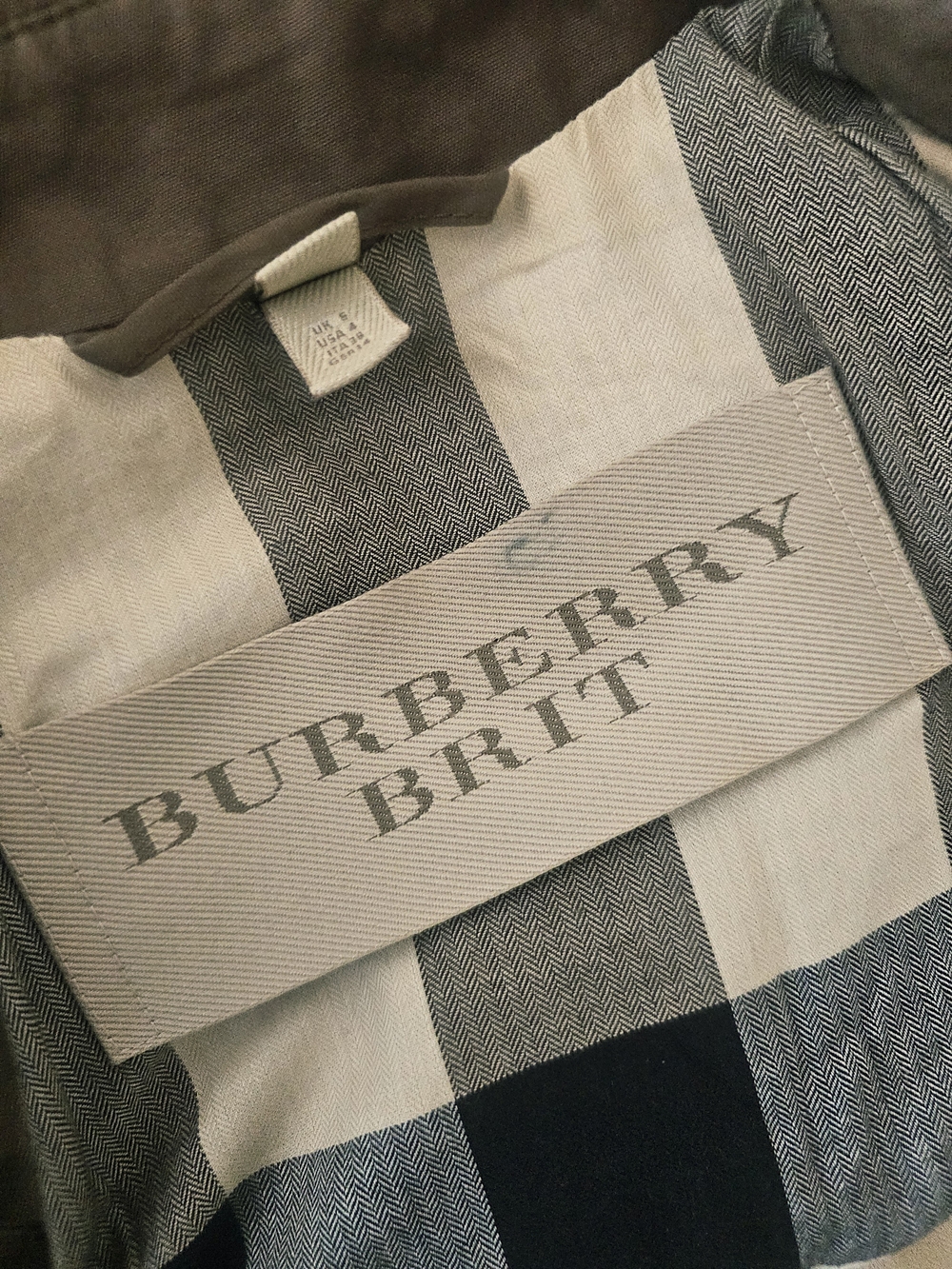 Burberry Green Cotton Trench Coat – Size UK 6 / US 4 - Picture 14 of 15
